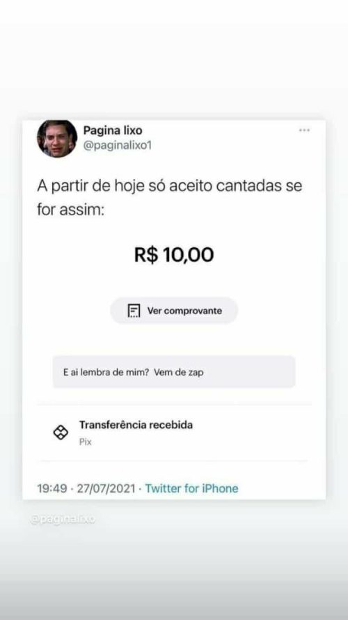 Tô aceitando só Pix