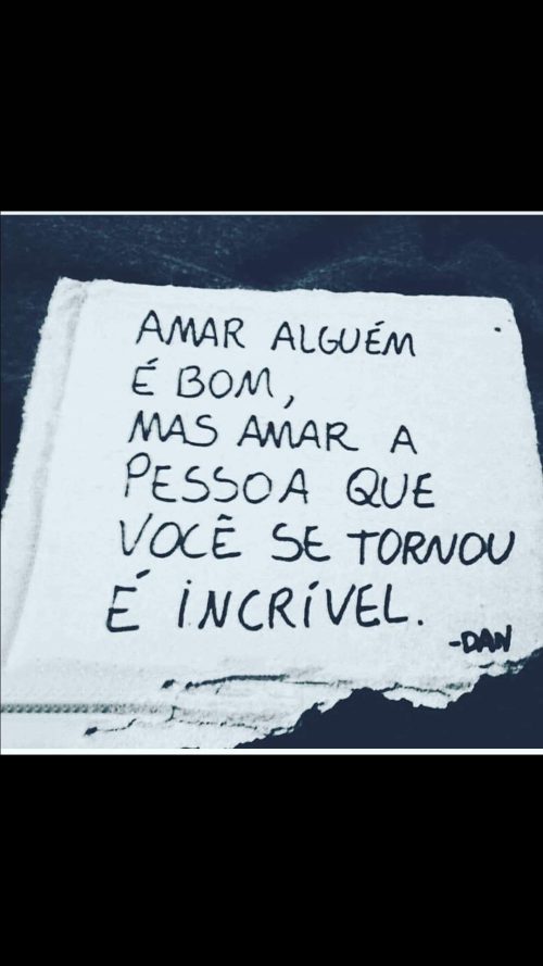 Amor próprio é um sentimento incrível