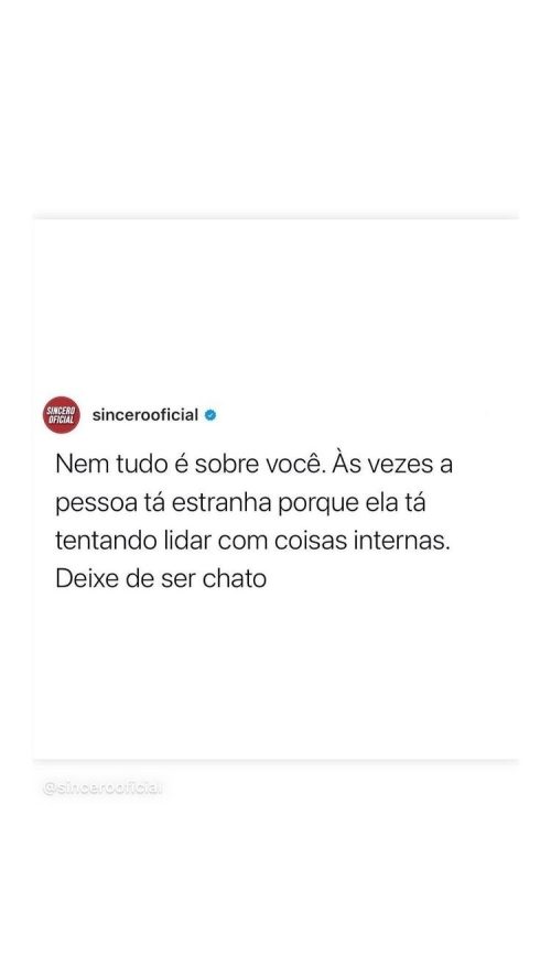 Nem tudo é sobre você