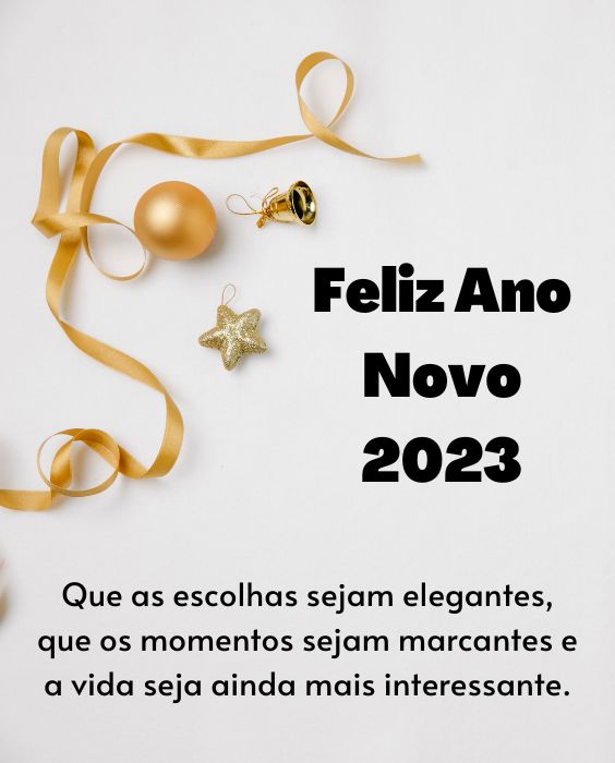 Feliz ano novo 2023 com boas escolhas