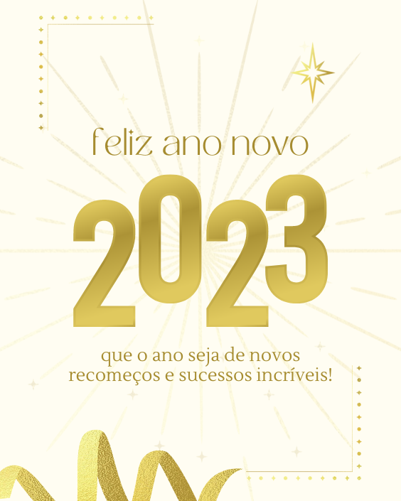 Mensagem de feliz ano novo 2023