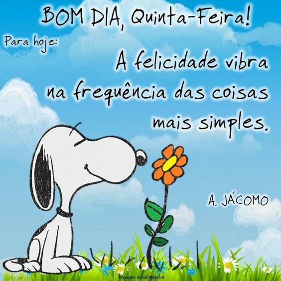 30 Frases De Bom Dia Quinta feira Snoopy Com Palavras Positivas
