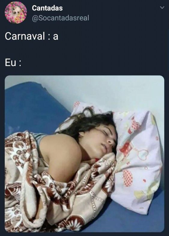 Carnaval e eu dormindo